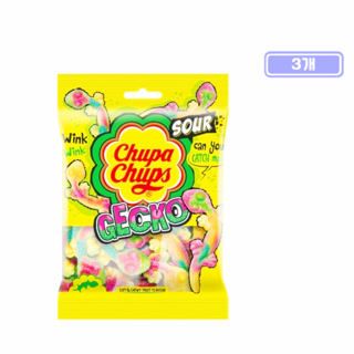 츄파춥스 젤리 사워게코, 90g, 3개