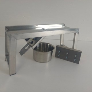 加厚不鏽鋼 簡易多功能商用家用擺攤工具, 手動刨冰器+固定器和罐子, 1個