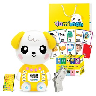 요미몬 플레이돌+전용 듀얼USB+똑똑한 낱말카드 풀패키지 / 동요 자장가 스크립트 1143편 포함 수유등 베이비오디오, 1개