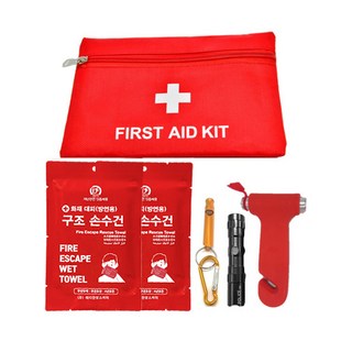 장마 여름철 차량용 재난 응급키트 휴대용 5종세트, 1개