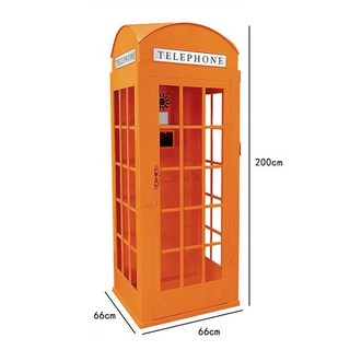 철제 빨간 우체통 영국 전화기 가정용 유럽형 유럽식, 전화부스 오렌지 전화기 포함
