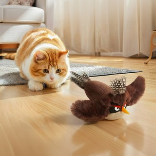 MAAH 고양이 사냥 스마트 자동 새 장난감 캣닢동봉 [KC인증], 1개, 갈색부엉이, CST-11