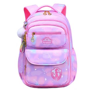 甜美小公主側開書包 小學生護脊後背包 防水大容量兒童書包 國小學生休閒包