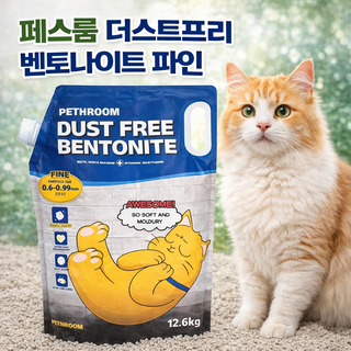 페스룸 고양이 더스트프리 벤토나이트 모래, 12.6kg, 1개, 파인