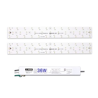 케빈라이팅 국산 삼성칩 조명 거실등 리폼 LED 모듈 주방욕실등 36W 410x54mm(2장), 삼성 LED 칩, 표준형4000K(연한노란빛)