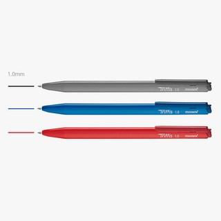 모나미 트리피스 볼펜 1.0mm 1다스, 적색 x 12자루