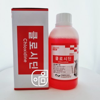 클로시딘-강아지 고양이 소독약 링웜 턱드름 사계절 소독 알파헥시딘, 1개, 250ml