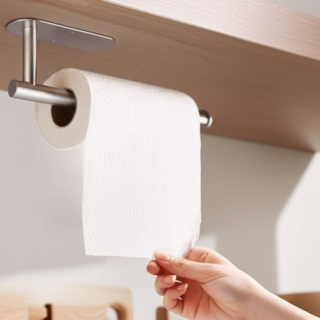 메리붐 키친타올 걸이 행주걸이, 1개, 실버