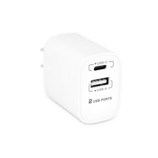 【極速智能充電器】氮化鎵 USB充電 豆腐頭35W 20W 快充充電頭, 1個, 雙孔2.1A USB+Type-C