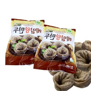 쫄깃한 메밀 만두 고기맛 1.4kgx2 둥근 원형 찐 냉동 왕만두 간식 야식 술안주 전골 라면 그라탕 별미, 1.4kg, 2개