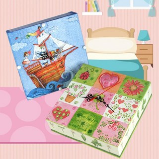 5개 초등 돌봄교실 냅킨아트 우드 벽시계 만들기 16x16cm 미술재료 지원센터 신나는 교육, 일반-연필모양바늘