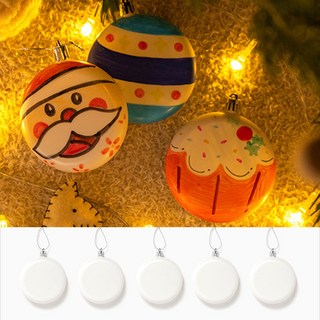 크리스마스오너먼트 무지오너먼트5개 크리스마스트리장식 트리꾸미기