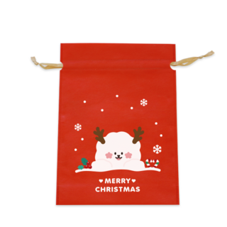 도나앤데코 도나와 친구들 크리스마스 선물 포장 부직포백, 26x36 루돌프 도나, 5개