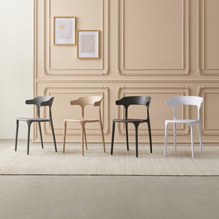 라로퍼니처 예쁜 인테리어 카페 식탁 의자 플라스틱 체어, 화이트 x4, 4개