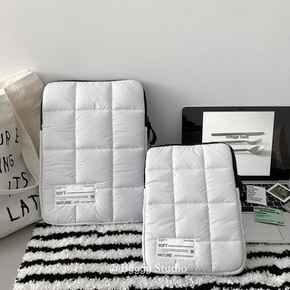 YAPOGI 패딩 충격흡수 16인치 노트북 가방 아이패드 노트북 파우치, 흰색, 1개