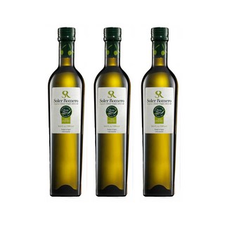 솔레르로메로 유기농 엑스트라버진 올리브오일 피쿠알, 3개, 250ml