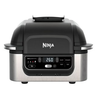 닌자 그릴 에어프라이어, AG301KR, 블랙 + 메탈