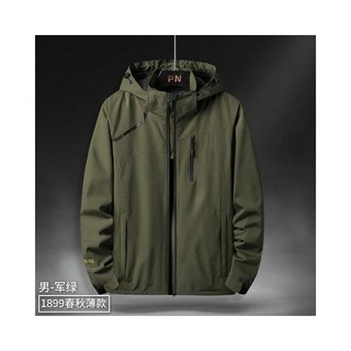 防風防潑水連帽衝鋒外套，春秋季薄款透氣耐磨夾克