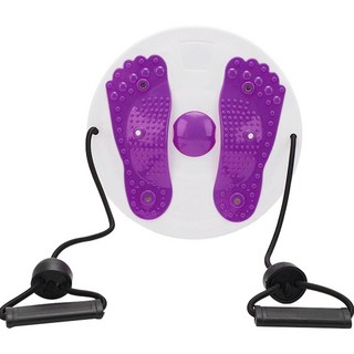 Alat Sport 磁石按摩扭腰運動轉盤，訓練腰臀，腳底按摩，輕巧防滑, 1個, Foot Massage款,Random/Acak/隨機發色