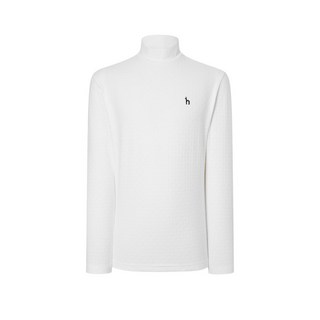 정품 헤지스 골프 남성 티셔츠 가격인하 스트레치 하이넥 긴팔티셔츠 WHITE 중년 남성카라