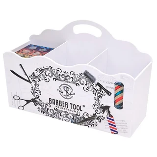 쿠쿠스토어 헤어 클리퍼 보관함 정리대 가위 미 도구 이발소 빗 홀더, 02 하얀색