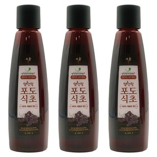 [항아리3년발효] 안현필 천연발효 포도식초, 3개, 550ml