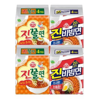오뚜기 진비빔면 4입 2개+진쫄면 4입 2개, 1세트
