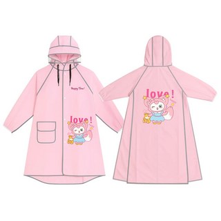투데이리빙 프리미엄 어린이 우비 귀여운 캐릭터 방수 레인코트 여름 장마철 우의 투명 모자챙 가방 수납 일체형 비옷 똑딱이 단추 케이프