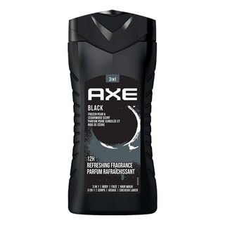 AXE 戰斧男性香水沐浴乳-黯黑經典(冰梨雪松) 三合一 清潔 保濕, 250ml, 1個