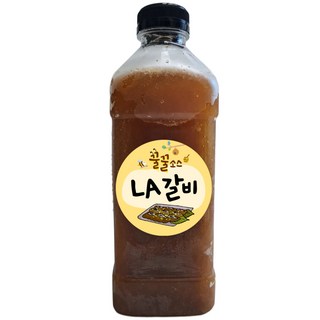 꿀꿀소스 LA갈비양념장1kg 불고기소스 소갈비찜 돼지갈비구이 겸용(갈비 2kg 조리분량) 국산배 파인애플사용, 1kg, 1개