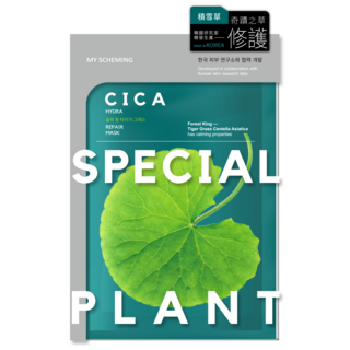 我的心機 特殊植能 積雪草保濕修護面膜, 1組, 4入