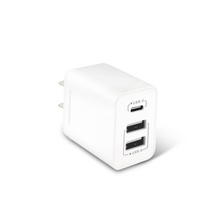 【NDr.AV】3孔3.1A USB充電器(TYPE-C 豆腐頭 轉接頭 變壓器 充電頭 3.0USB/PB-331AC, 1個
