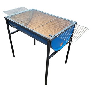 날개거치대형 드럼통 바베큐 그릴 캠핑 화로 드럼화덕 대형바베큐 숯불, 드럼통 바비큐 그릴/날개거치대형, 1개