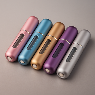 로지 휴대용 펌핑식 향수공병 5종세트, 실버 + 핑크 + 골드 + 블루 + 퍼플, 1세트
