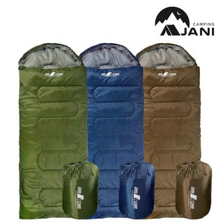 자니 사계절침낭 초경량 침낭 반머미형(1800g) 캠핑 등산 낚시 차박 침구 동절기용, 카키, 1개