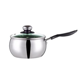 加熱不銹鋼鍋 奶鍋 湯鍋嬰兒輔食鍋 小奶鍋不粘鍋小鍋家用兒童多用, 1個, 【 爆款】/14cm