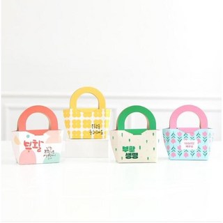 부활절 달걀 계란백 달걀포장지 부활절포장 달걀바구니 5매, 5개, 노랑