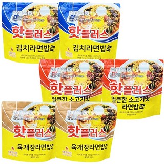 핫플러스 발열도시락 전투식량 라면밥 6개세트 408호/ 언제 어디서나 찬물만 부어 뜨겁게 먹는 한끼든든 라면밥, 1세트, 600g