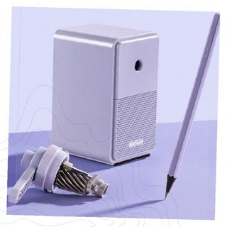 자동 연필깎이 파스텔 컬러 데스크탑 학습용품 사무용 문구류 책상정리 학생선물, 1개, 그레이