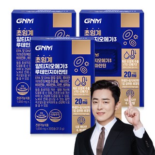 7중 복합기능성 GNM 저온 초임계 rTG 알티지오메가3 루테인지아잔틴 비타민B 비타민E 아연, 30정, 3개