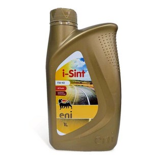 eni i-Sint 5W-40 全合成引擎機油 1公升裝，適用汽油柴油引擎，保護引擎減少磨損, 1個