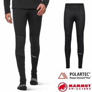 【MAMMUT 長毛象】男 極限艾格-保暖緊身長褲 貼身底層褲 黑