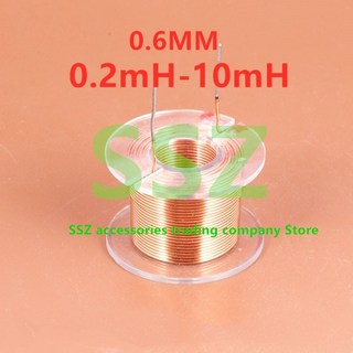 0.6mm 스피커 주파수 분배기 인덕턴스 코일 원형 해골 오디오 액세서리 0.1mH-100mH 맞춤형 순수 구리, 01 0.6MM  0.2, 01 0.6MM  0.2
