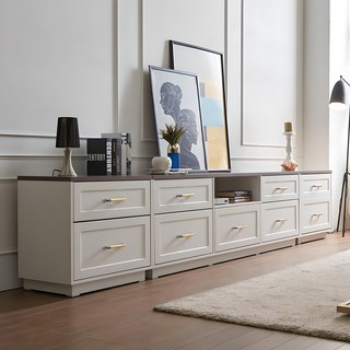 장인가구 엘브W 3000 높은 거실장, 아이보리