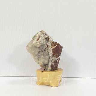 御古齋 精選天然珊瑚化石水晶花原礦擺件 避邪擋煞 強磁場 發財石 大發利市 財源廣進 開運擺件 附座, 1個