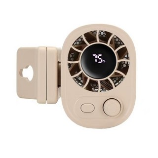 勁祥科技 AR-29戶外夾傘風扇 旋轉夾子風扇 夾傘小風扇 夾腰風扇, 杏色