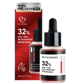 我的心機 32%多重果酸煥膚透嫩精華面膜, 1件, 30ml