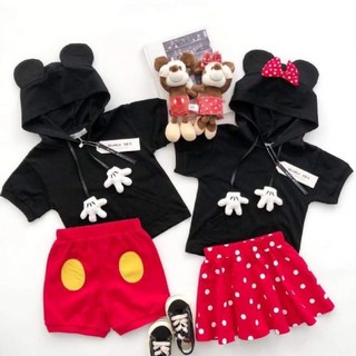 米奇米妮卡通童裝套裝，可愛上衣褲子/裙子，男女孩寶寶舒適穿搭