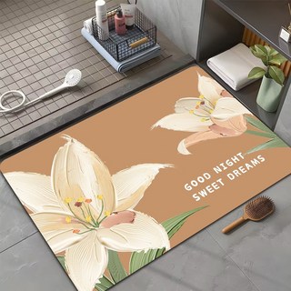 台灣熱銷衛生間門口地墊 高級吸水防滑腳墊 臥室廚房浴室多用墊, 1個, 小清新防滑墊-12,40*60cm（吸水防滑）