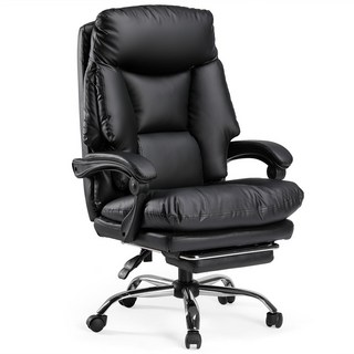 벤트론스 침대형 발받침 중역 사무용 의자, 블랙